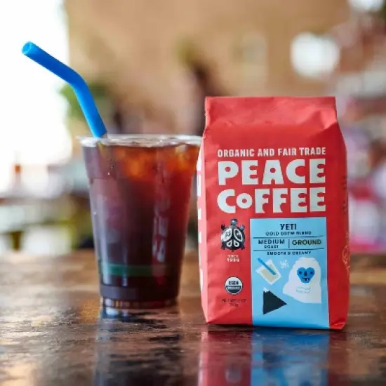 Peace Coffee Yeti Cold Brew Blend Medium Roast Ground Coffee - 36oz/3ct image {3}