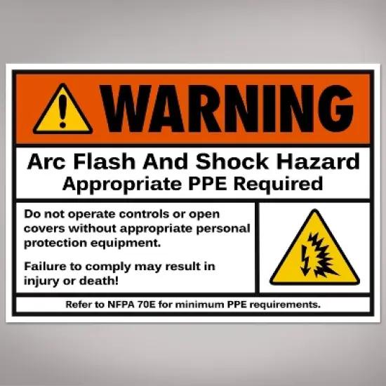 Avery Arc Flash/Shock Warning Labels, Waterproof, UV Resistant, Preprinted, 3.5" x 5", 40 Warning Decal Labels image {6}