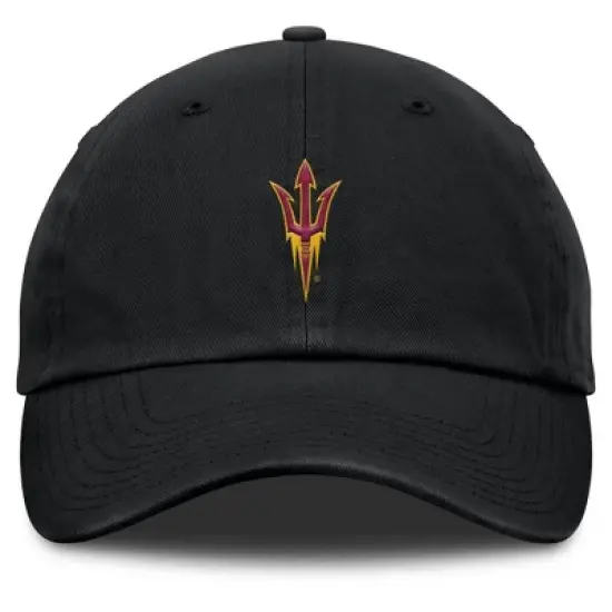 NCAA Arizona State Sun Devils Unstructured Black Tonal Cotton Hat image {1}