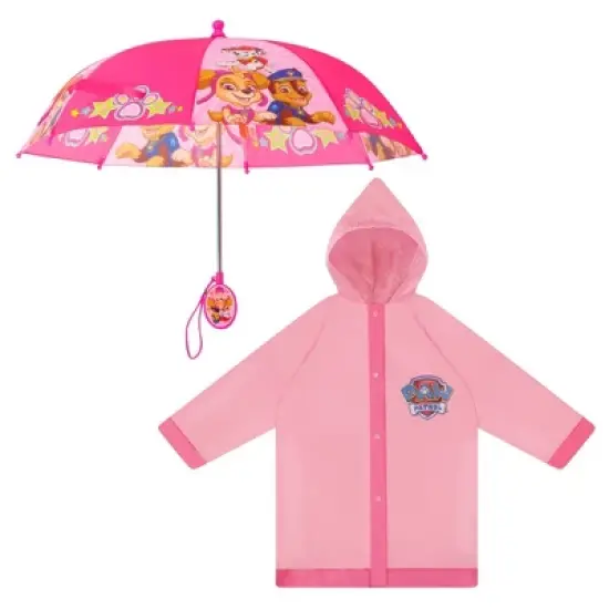 Paw Patrol Girl&rsquo;s Raincoat and Umbrella Set, Kids Ages 2-7 image {8}
