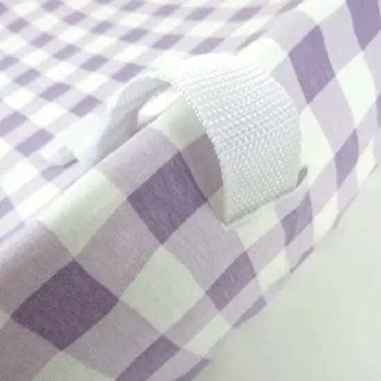 Honest Baby Organic Cotton Changing Pad Cover - Painted Buffalo Check Purple image {1}