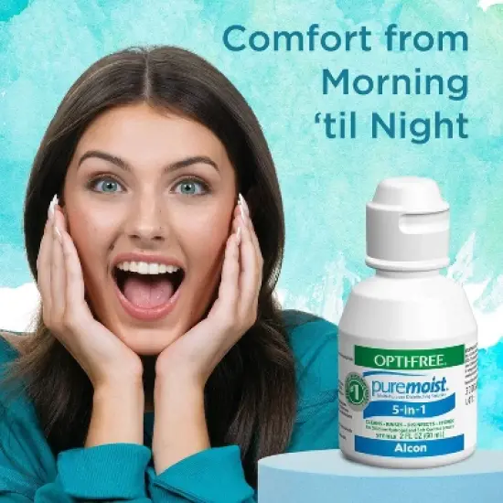 Opti-Free PureMoist Multi-Purpose Disinfecting Contact Lens Solution - 2 fl oz image {5}