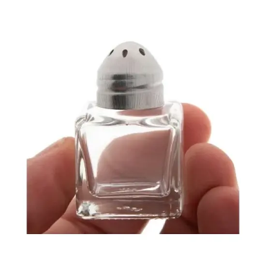 Winco Square Shakers with Stainless Steel Top, 0.5 oz - Pack of 1 image {2}