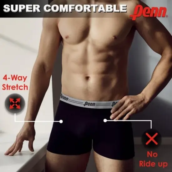 Penn Mens Boxer Performance Briefs Breathable Underwear for Men Value 6 Pack Active Performance Mens Underwear image {1}