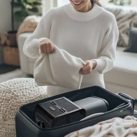 Byootique Makeup Train Case Cosmetic Organizer w/ Mirror Artist image {7}