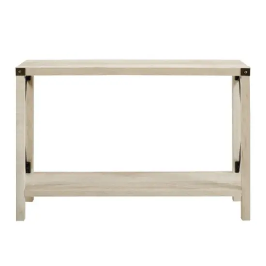 Sophie Rustic Industrial X Frame Entry Table - Saracina Home image {2}