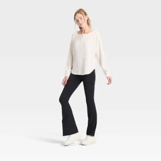 Women's Waffle Henley Long Sleeve Top - JoyLab&trade; image {2}
