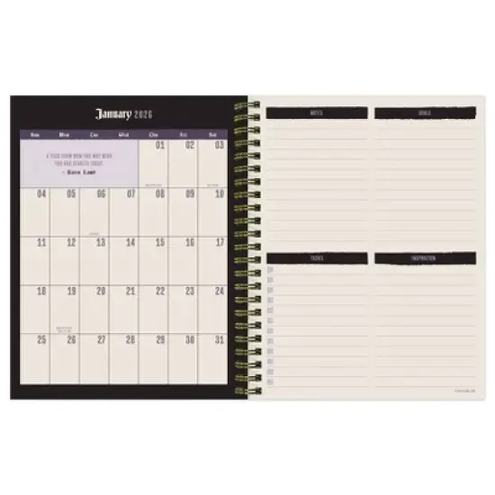 TF Publishing July 2025 - June 2026 Black Velvet Medium Weekly Monthly Planner image {1}