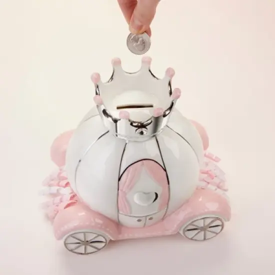 Baby Aspen "Little Princess" Carriage Ceramic Piggy Bank | BA21017NA image {2}