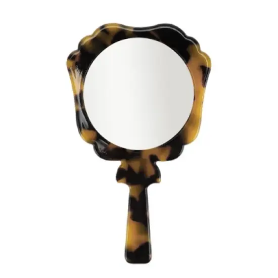 Unique Bargains Durable Handheld Makeup Mirror 1 Pc image {3}