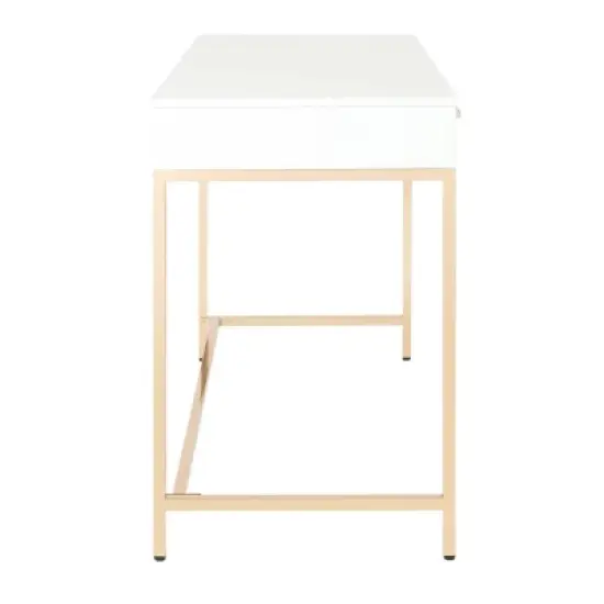 Alios Desk White/Gold - OSP Home Furnishings image {2}