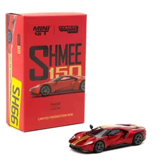 Ford GT Liquid Red Metallic w/Gold Stripes "Shmee150 Collection" 1/64 Diecast Model Car by True Scale Miniatures & Tarmac Works image {3}