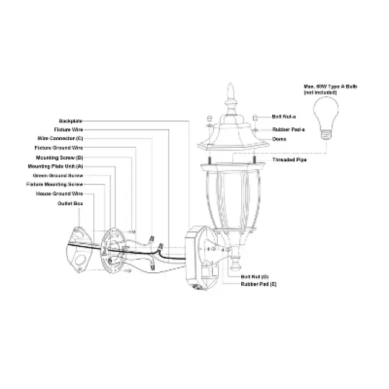 VAXCEL Rogers Park Aluminum 6.25-in. W 1 Light Black Motion Sensor Dusk to Dawn Outdoor Wall Lantern Clear Glass image {12}