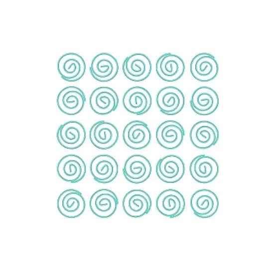 JAM Paper Colored Circular Paper Clips Round Paperclips Teal 2 Packs of 50 21832066B image {3}