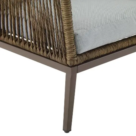 Haven 2pc Outdoor Wicker Conversation Set - Light Gray - Crosley image {14}