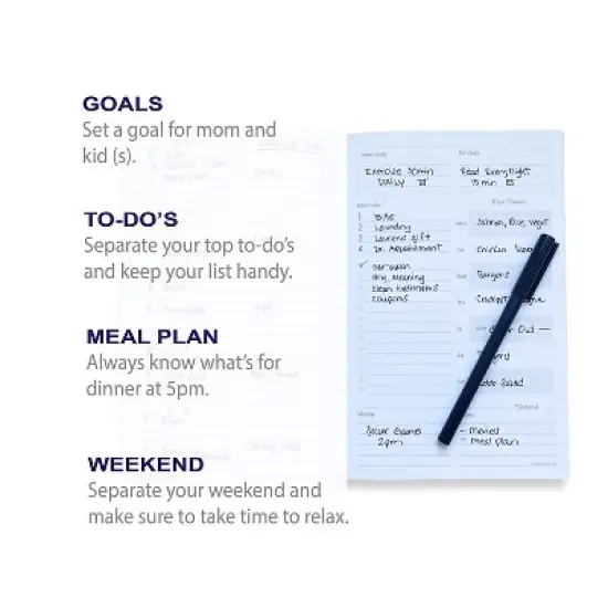 Kahootie Co. Kahootie Co Mom&rsquo;s Weekly Planner 6" x 9" Gray (ITKMG) image {2}