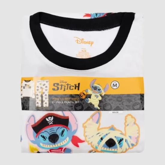 Men's Stitch Halloween 2pc Snug Fit Sleep Pajama Set - White image {3}