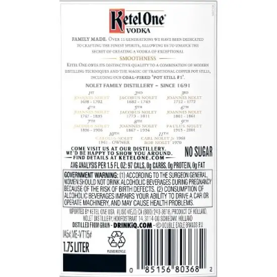 Ketel One Vodka - 1.75L Bottle image {7}