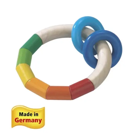 HABA Kringelring Wooden Baby Rattle Clutching Toy & Teether (Made in Germany) image {4}