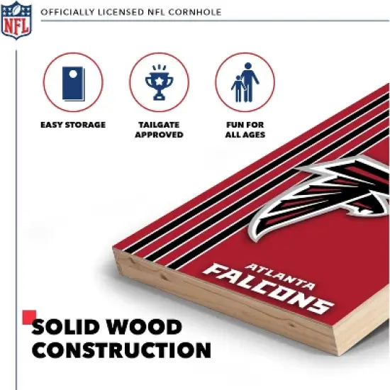 NFL Atlanta Falcons 2'x3' Wood Cornhole Set image {2}