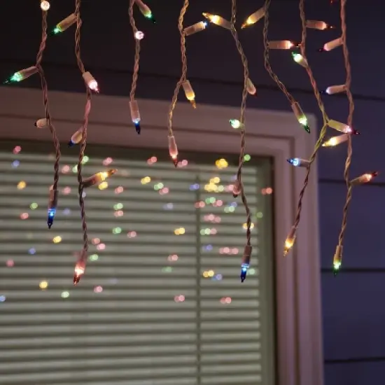 GE ConstantON 300-Count High Density Multi-Color Mini Incandescent Icicle Lights image {1}