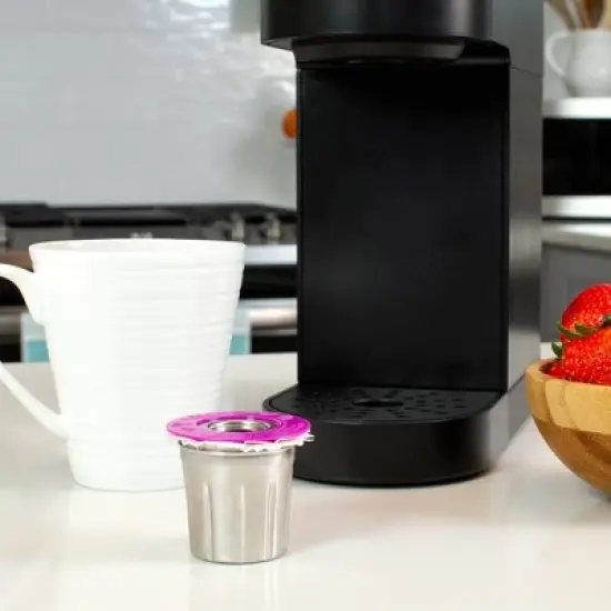 Perfect Pod EZ-Cup Stainless Steel Reusable Coffee Pod with 25 Disposable Paper Filters: BPA-Free K-Cup Compatible image {5}