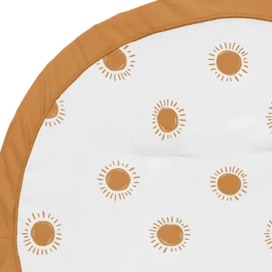 Sweet Jojo Designs Boy or Girl Gender Neutral Unisex Baby Tummy Time Playmat Boho Sun White and Orange image {2}
