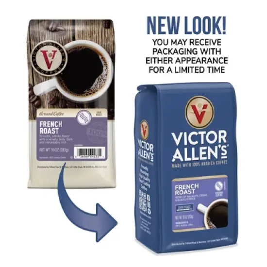 Victor Allen's Coffee French Roast Ground Coffee, Dark Roast, 6 Pack - 10oz Bags image {2}