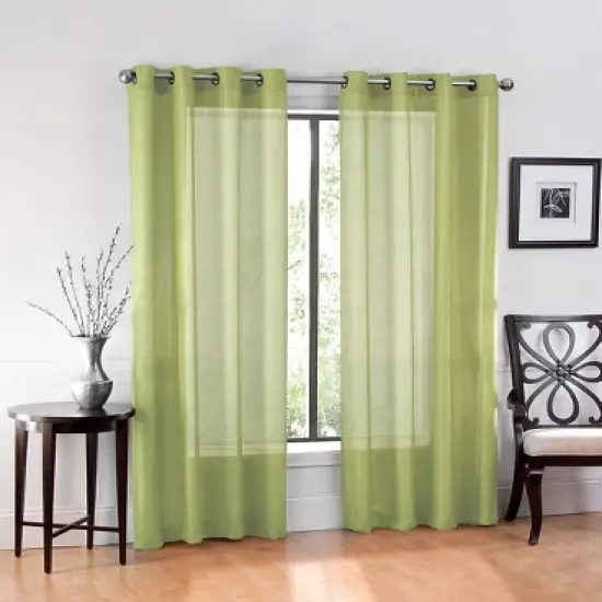 GoodGram Ultra Luxurious Elegant Sheer Grommet Single Curtain Panel image {14}