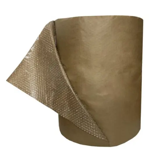 UOFFICE Kraft Backed Bubble Cushioning Wrap 24" x 125-Feet Long Roll image {3}