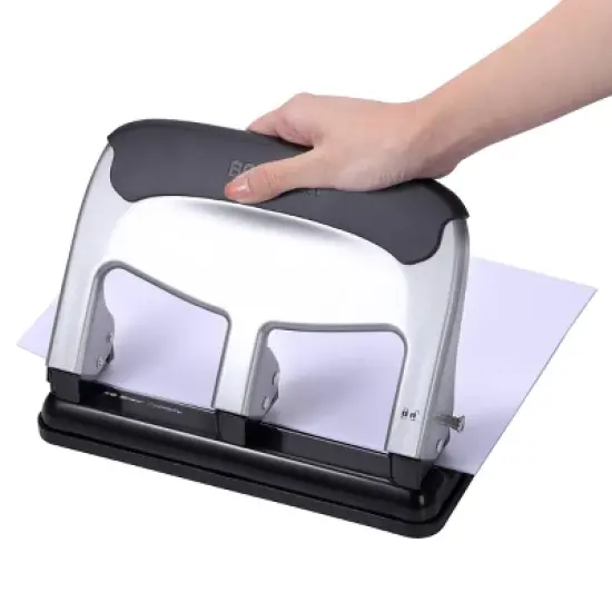 EZ Squeeze Hole Punch 40 Sheet Capacity Silver and Black - Bostitch image {6}