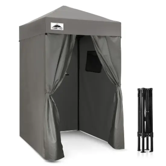 EAGLE PEAK 4x4 Pop Up Canopy, Flex Ultra Compact Portable Privacy Changing Room Photoshoots image {13}