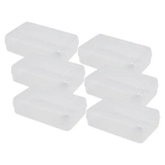Advantus&reg; Pencil Box Clear, Pack of 6 image {6}