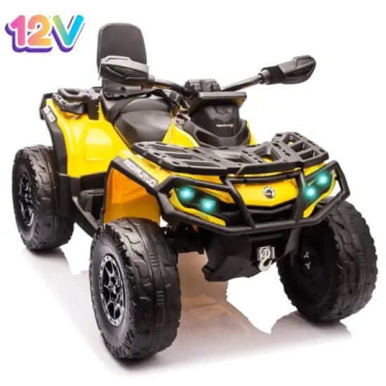 Garvee 12V 2-Seater Ride On ATV for Kids, Electric Car with Remote Control, 4x200W Motors, Bluetooth Music, LED Lights, Spring Suspension image {11}