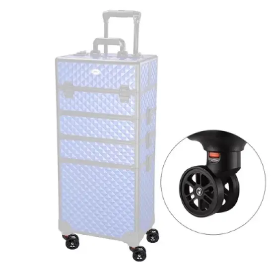 Byootique 2Pcs 2" Swivel Replacement Wheels 360 Degree Rotate Caster for AW Makeup Case image {5}