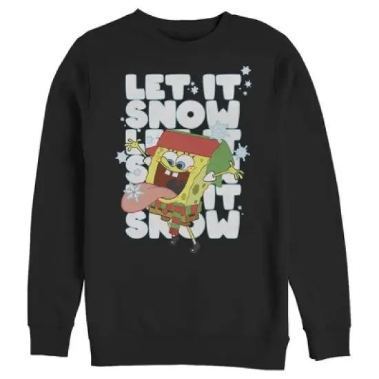 Men's SpongeBob SquarePants Christmas Let It Snow Sweatshirt image {4}