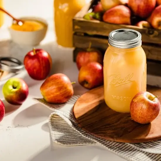 Ball 32oz 12pk Glass Regular Mouth Mason Jar with Lid and Band image {5}