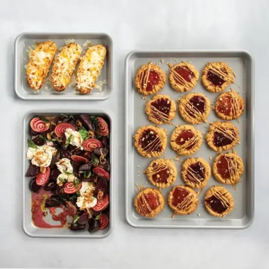 Nordic Ware 3-Piece Brilliant Bakeware Nonstick Sheet Pan Set image {1}