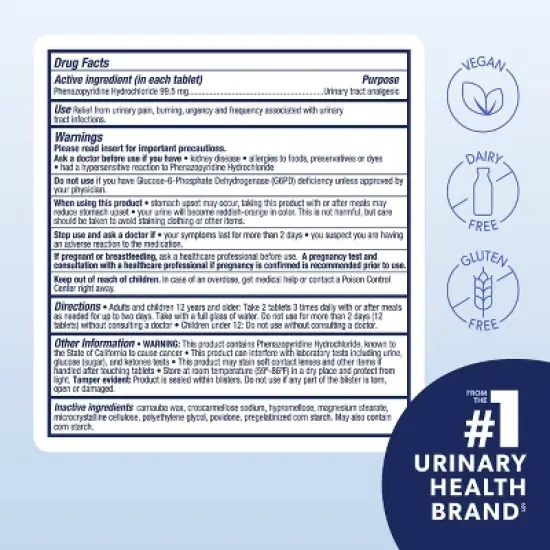 AZO Maximum Strength Urinary Pain Relief, UTI Pain Reliever - 24ct image {4}