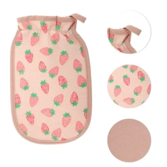 Unique Bargains Shower Gloves 8.86"x5.71" Pink 1 Pc image {2}