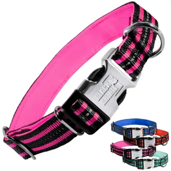 Black Rhino Soft Neoprene Adjustable Padded Dog Collar - Small - Black image {6}
