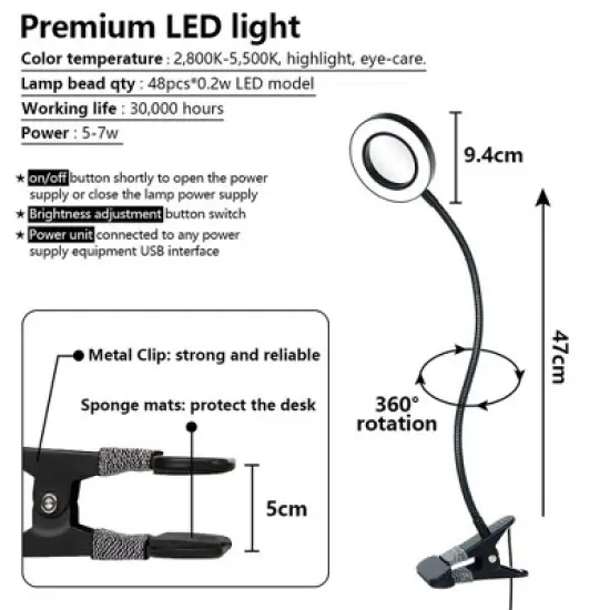 LEIBOU Professional 36 Inch Vented and Foldable Manicure Table with Magnifier Lamp, Dust Collector, Sponge, and Polish Carrying Bag, Black Flower image {4}