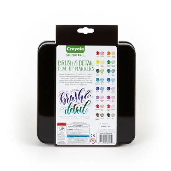 Crayola Signature 16ct Brush & Detail Dual Tip Markers - 32 Colors image {5}