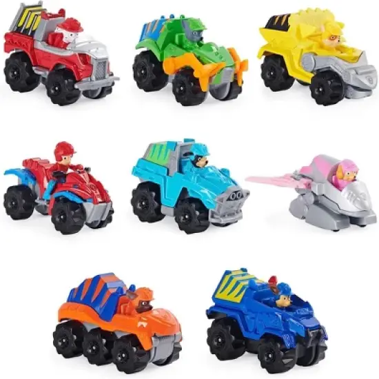 PAW Patrol, True Metal Dino Rescue Gift Pack of 8 Collectible Die-Cast Vehicles, 1:55 Scale image {1}