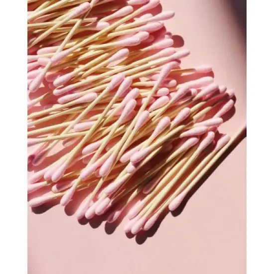 Mei Apothecary Biodegradable Pink Cotton Swabs - 200ct image {5}