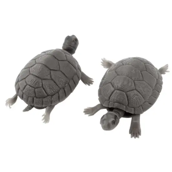 Unique Bargains Aquarium Fish Tank Plastic Simulated Tortoise Decorative Ornament Decor 2 Pcs image {3}