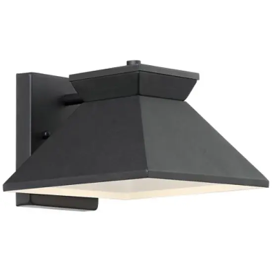 John Timberland Whatley Rustic Industrial Outdoor Wall Light Fixtures Set of 2 Black Metal LED 6 1/4" for Post Exterior Barn Deck House image {6}