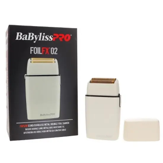 BaBylissPRO Cordless White Metal Double Foil Shaver image {5}