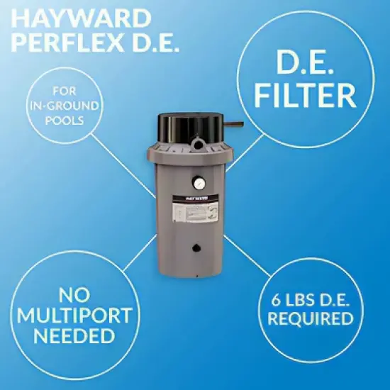 Hayward W3EC65A Perflex Extended Cycle D.E. Swimming Pool Filter Tank Flex-Tube image {1}