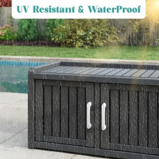 Storage Benches 120 Gallon Shoe Cabinet Resin Shoe Bench with Storage for Shoes Accessories image {11}